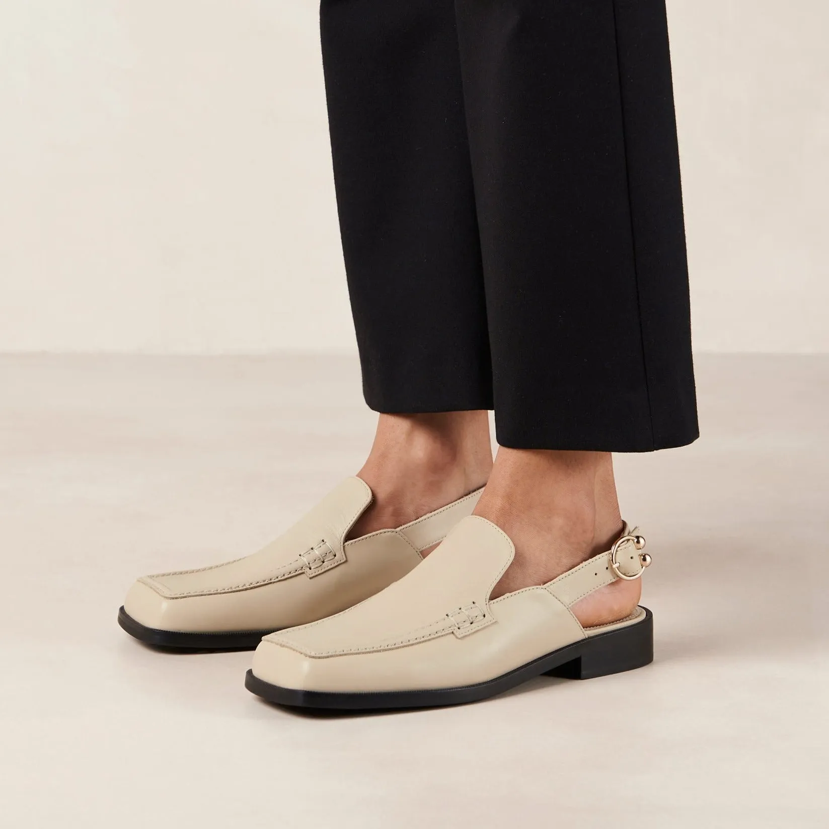 Abe Cream Leather Loafers