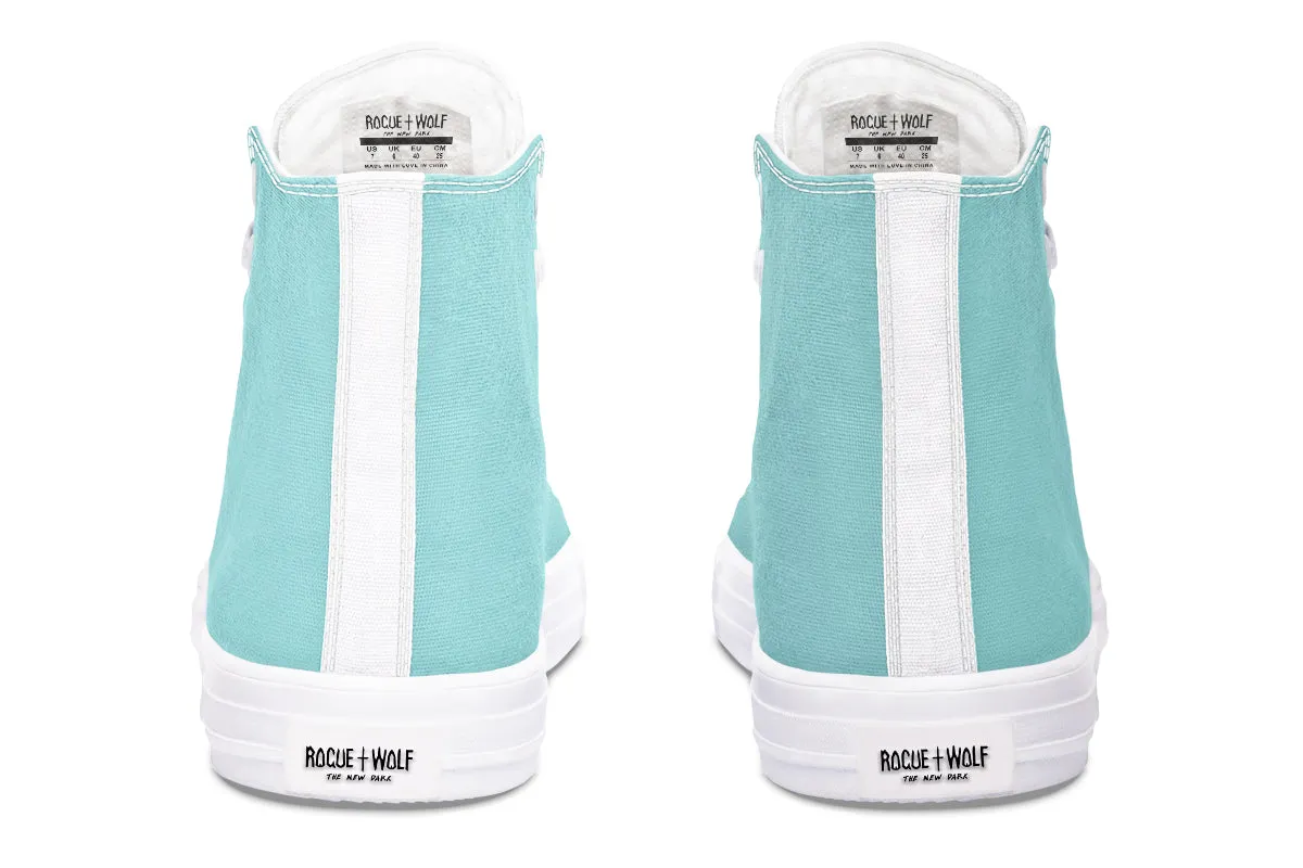 Aqua Mist High Tops - Classic Premium Canvas Shoes with Comfortable and Durable Soles