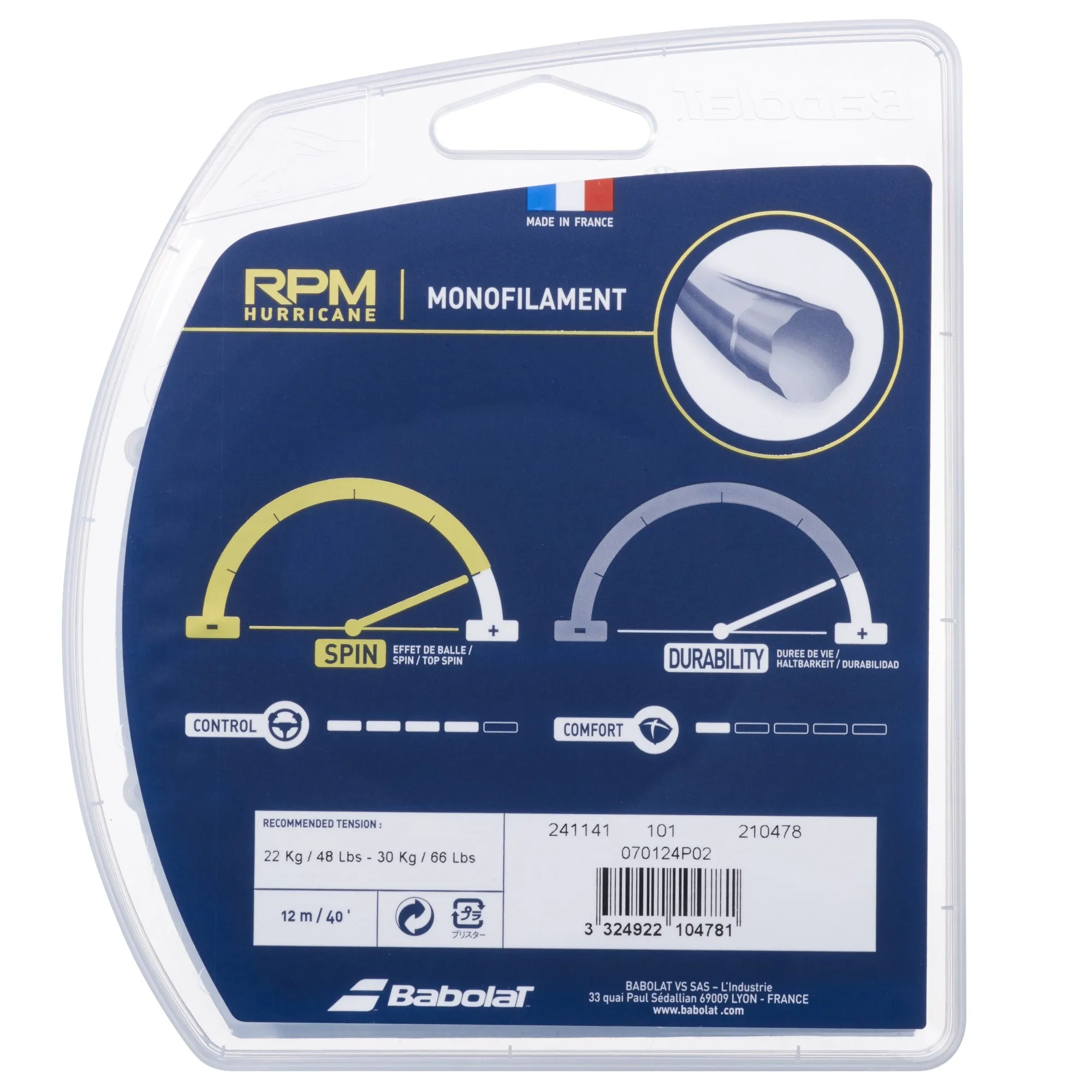 Babolat RPM Hurricane set 40ft/12m