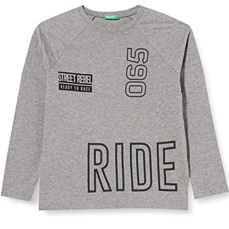 Benetton Grey Ride Full Sleeve Shirt 11341