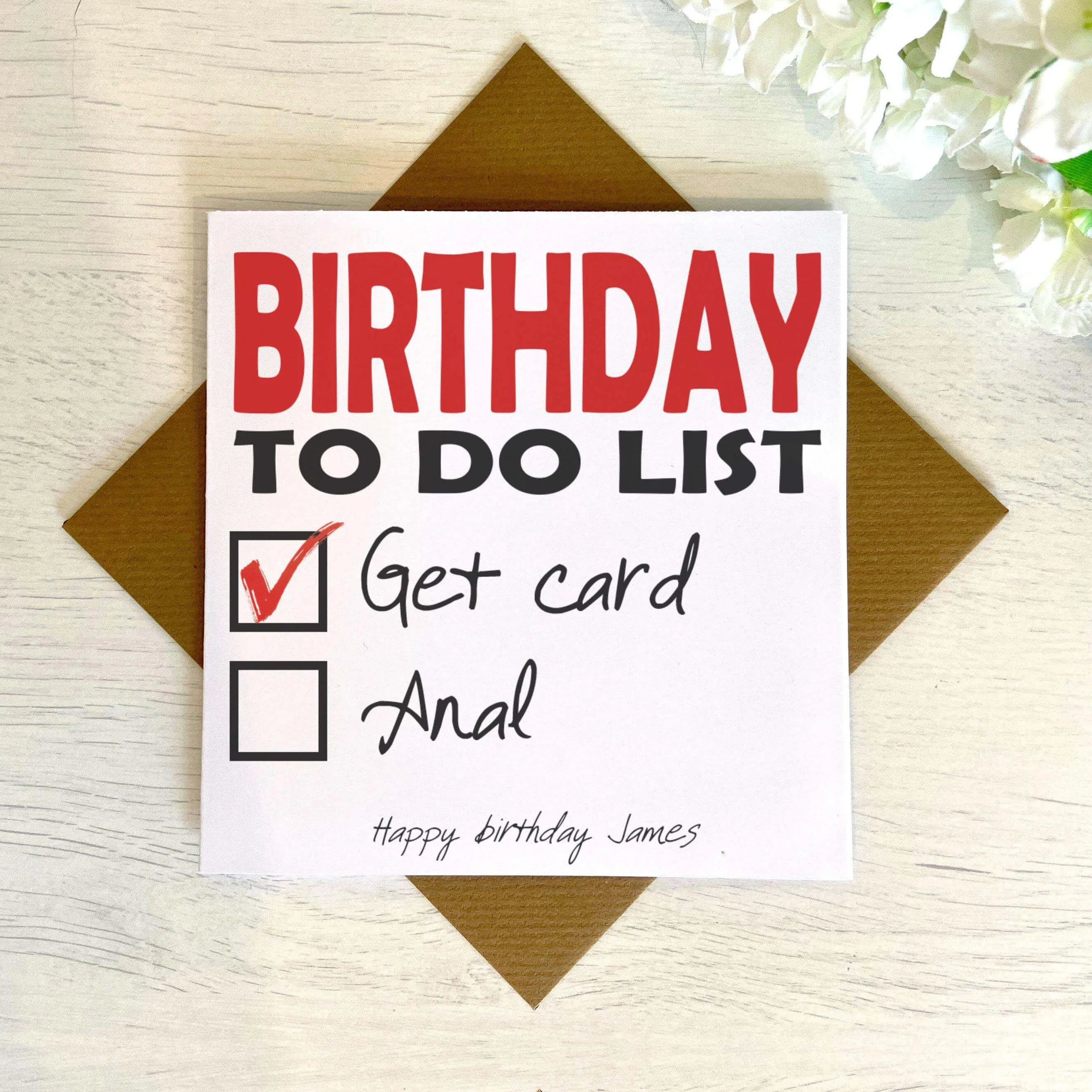 Birthday To Do List Card