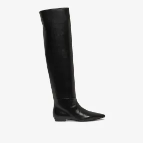 Black women's leather cuissardes