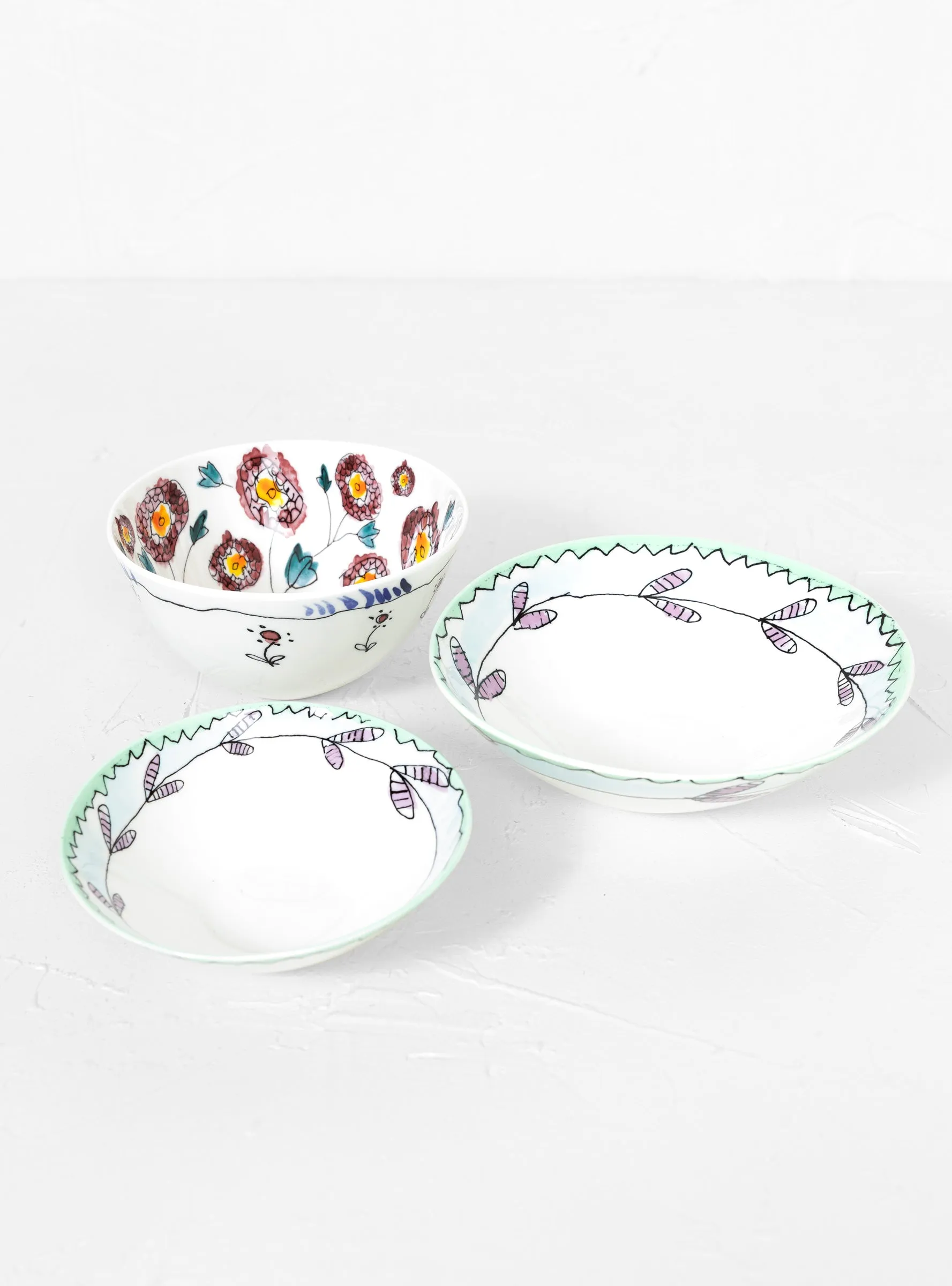 Bowl M Anemone Milk Set