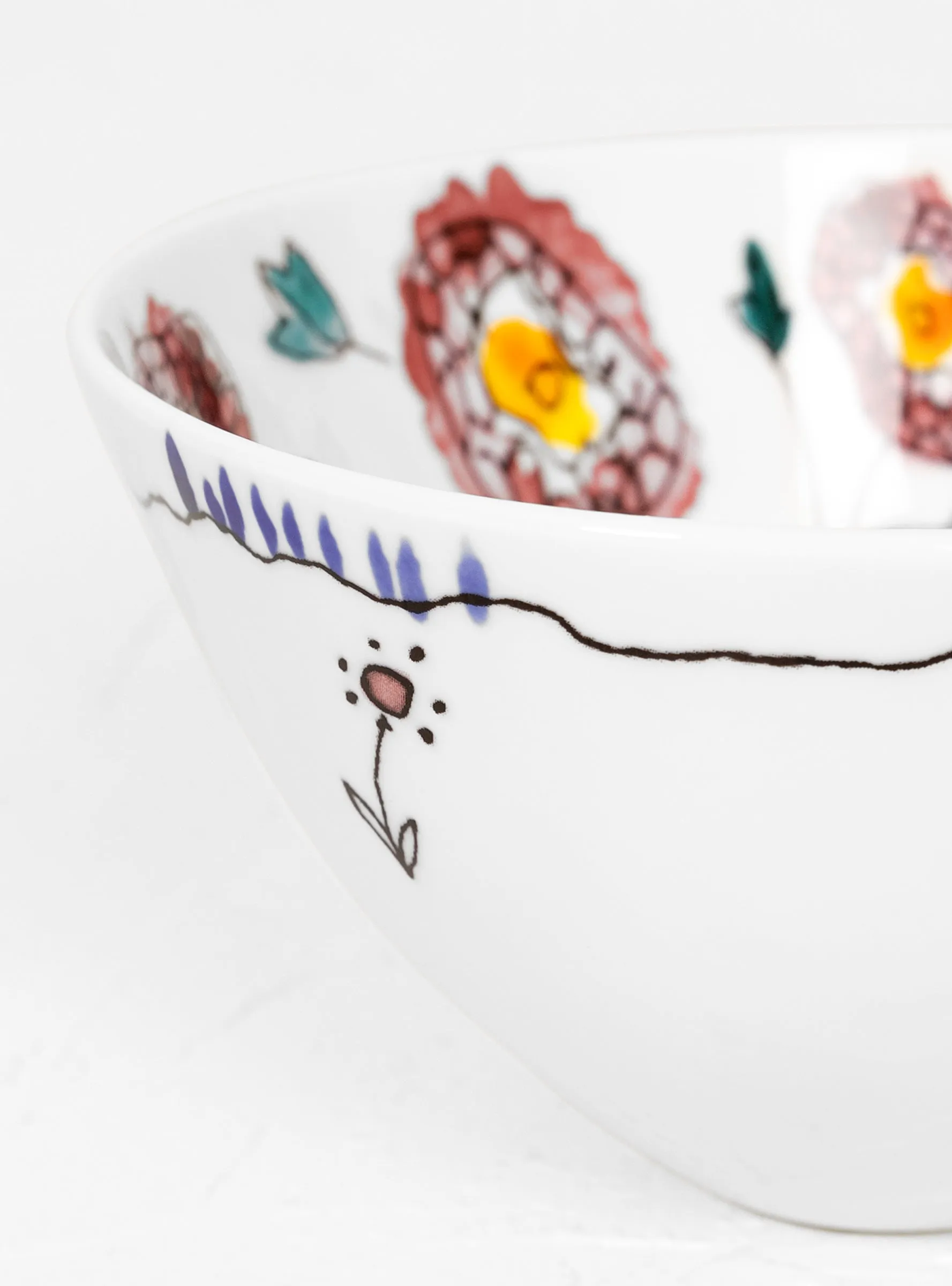 Bowl M Anemone Milk Set