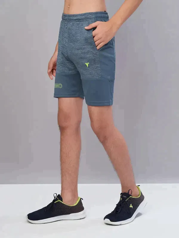 Boys Melange Slim Fit Shorts with TECHNO GUARD