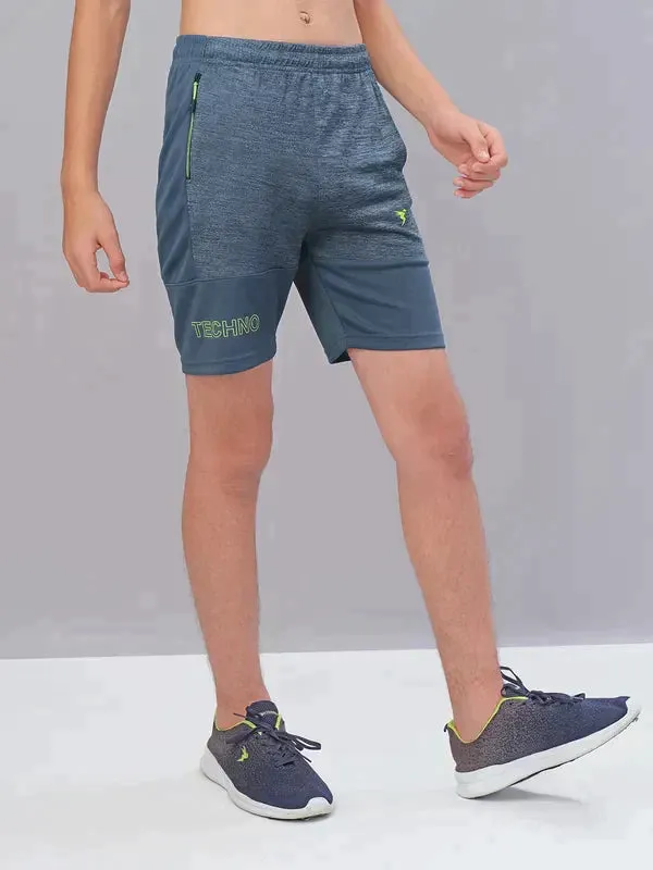 Boys Melange Slim Fit Shorts with TECHNO GUARD