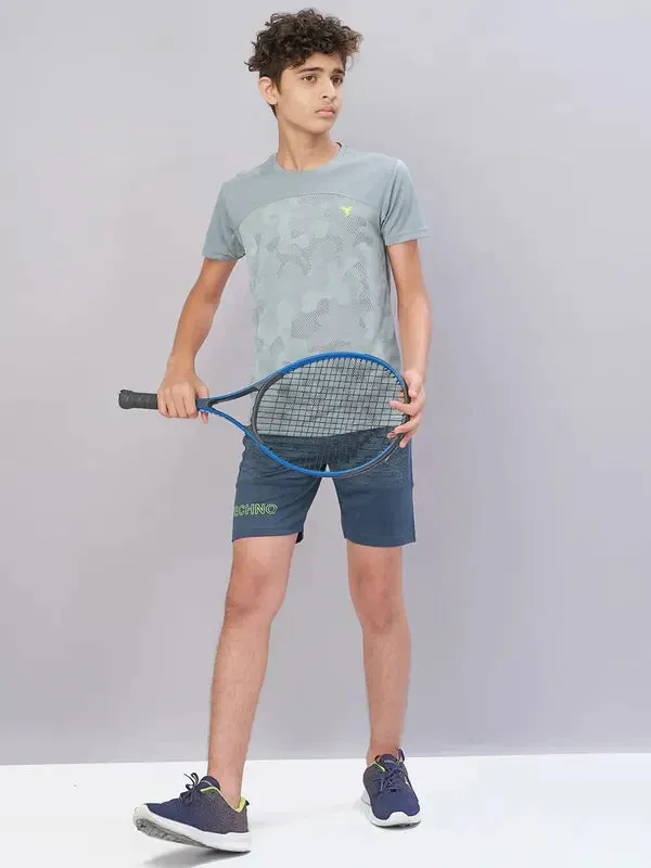 Boys Melange Slim Fit Shorts with TECHNO GUARD