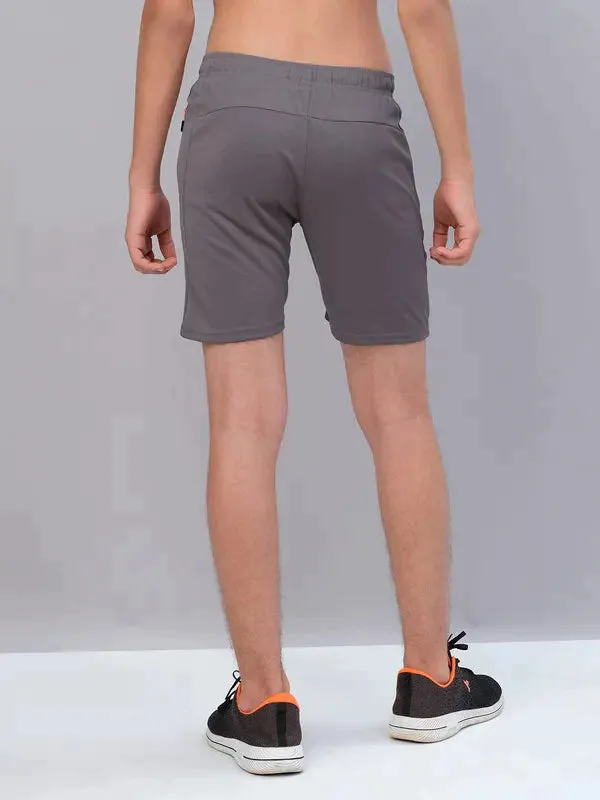 Boys Solid Slim Fit Shorts with TECHNO GUARD