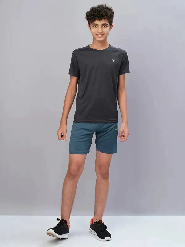 Boys Solid Slim Fit Shorts with TECHNO GUARD