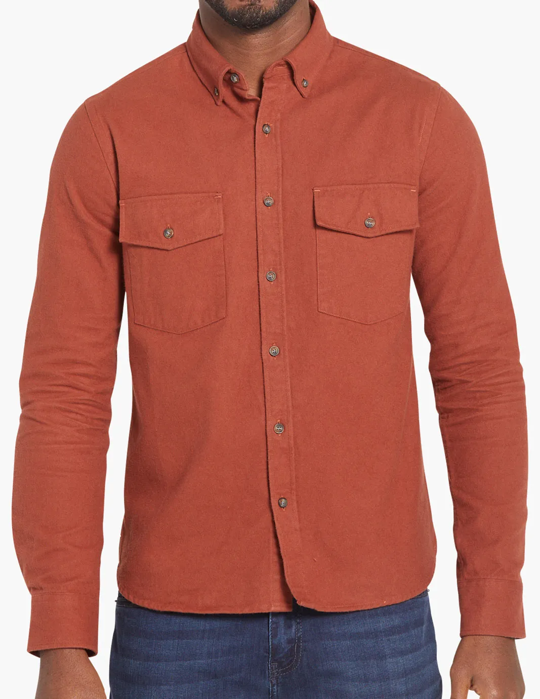 BURNT ORANGE UTILITY FLANNEL