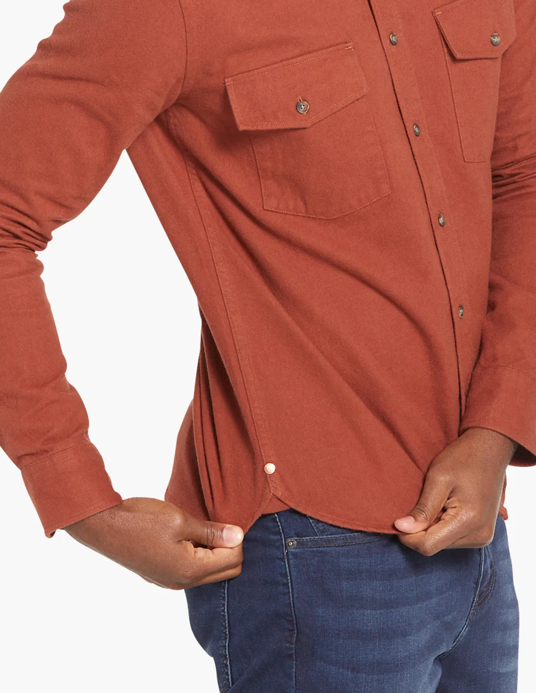 BURNT ORANGE UTILITY FLANNEL