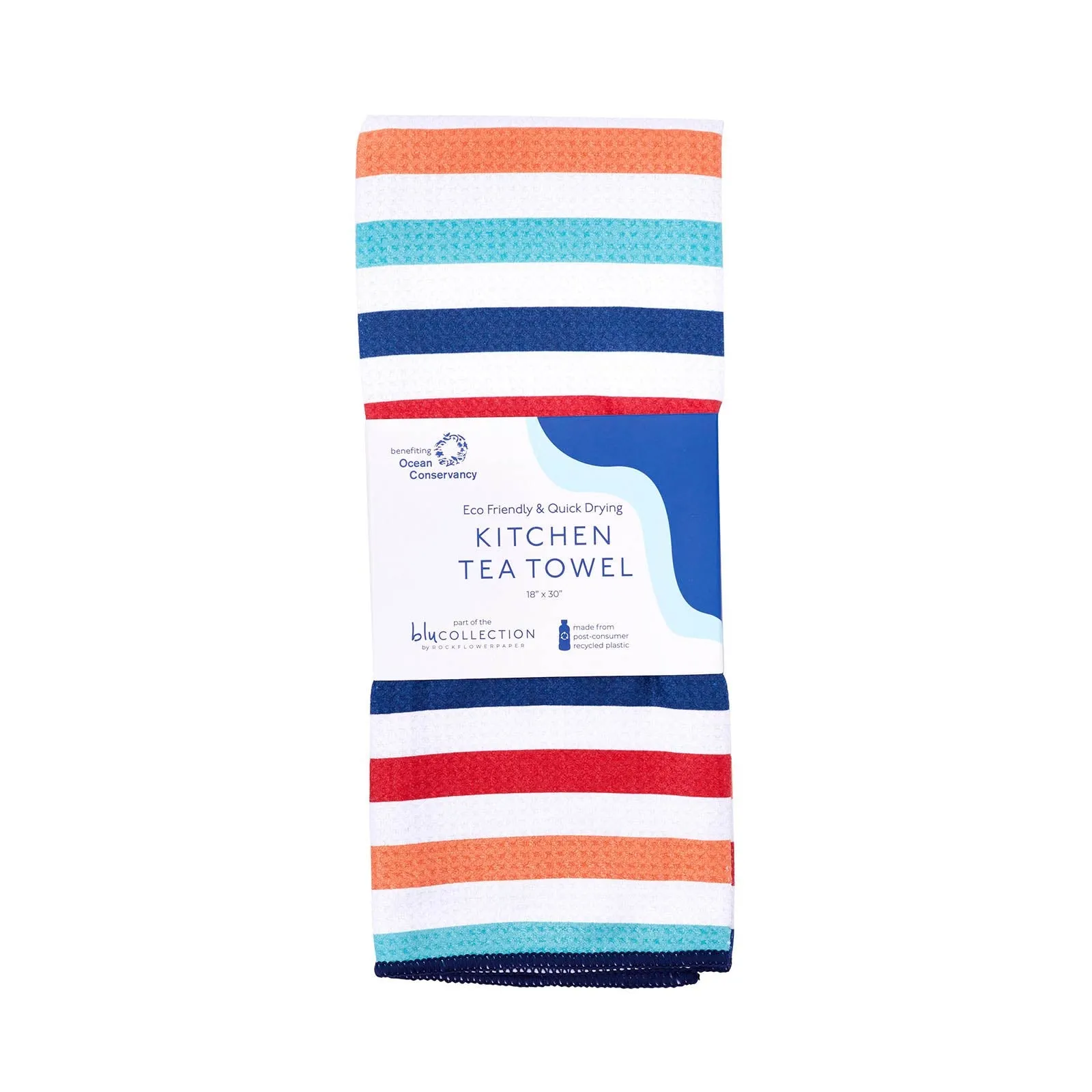 Candy Stripes blu Kitchen Tea Towel