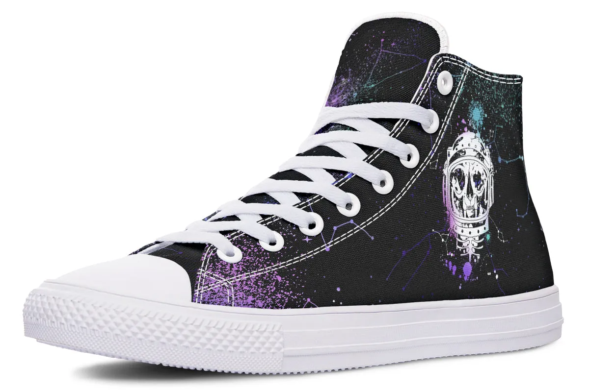 Cat-Astro-Phe High Tops - Classic Premium Canvas Shoes with Comfortable and Durable Soles