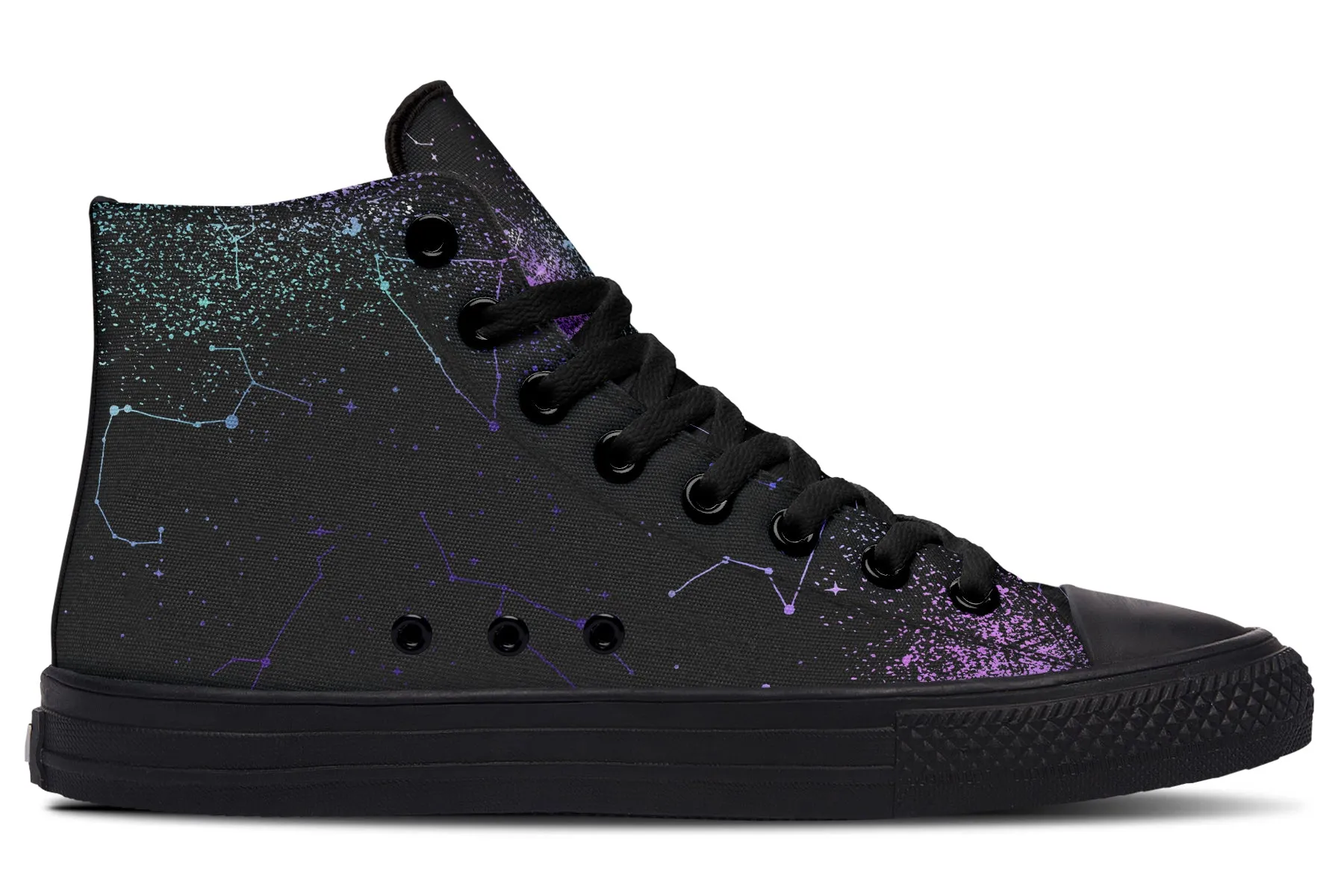 Cat-Astro-Phe High Tops - Classic Premium Canvas Shoes with Comfortable and Durable Soles