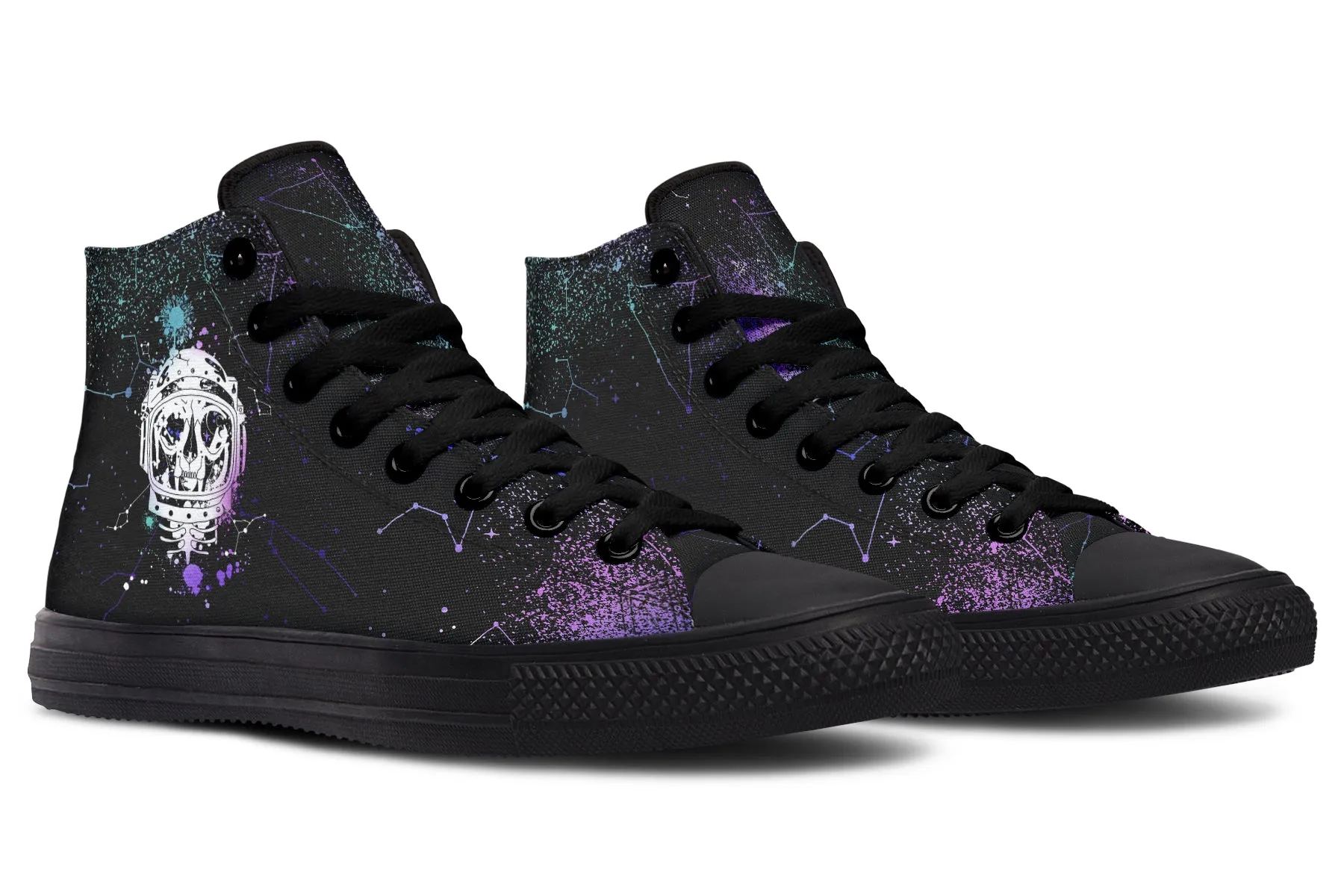 Cat-Astro-Phe High Tops - Classic Premium Canvas Shoes with Comfortable and Durable Soles