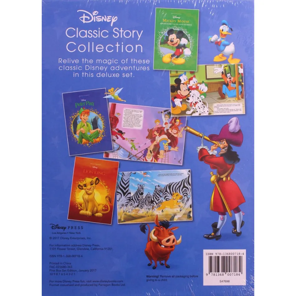 Disney Classic Box Set - 3 Movie Storybooks - The Lion King, Peter Pan, and Mickey Mouse