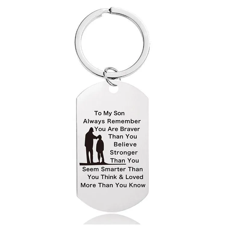 Double Personalized Photo keychain With Name For Family