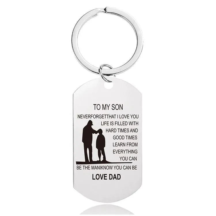 Double Personalized Photo keychain With Name For Family