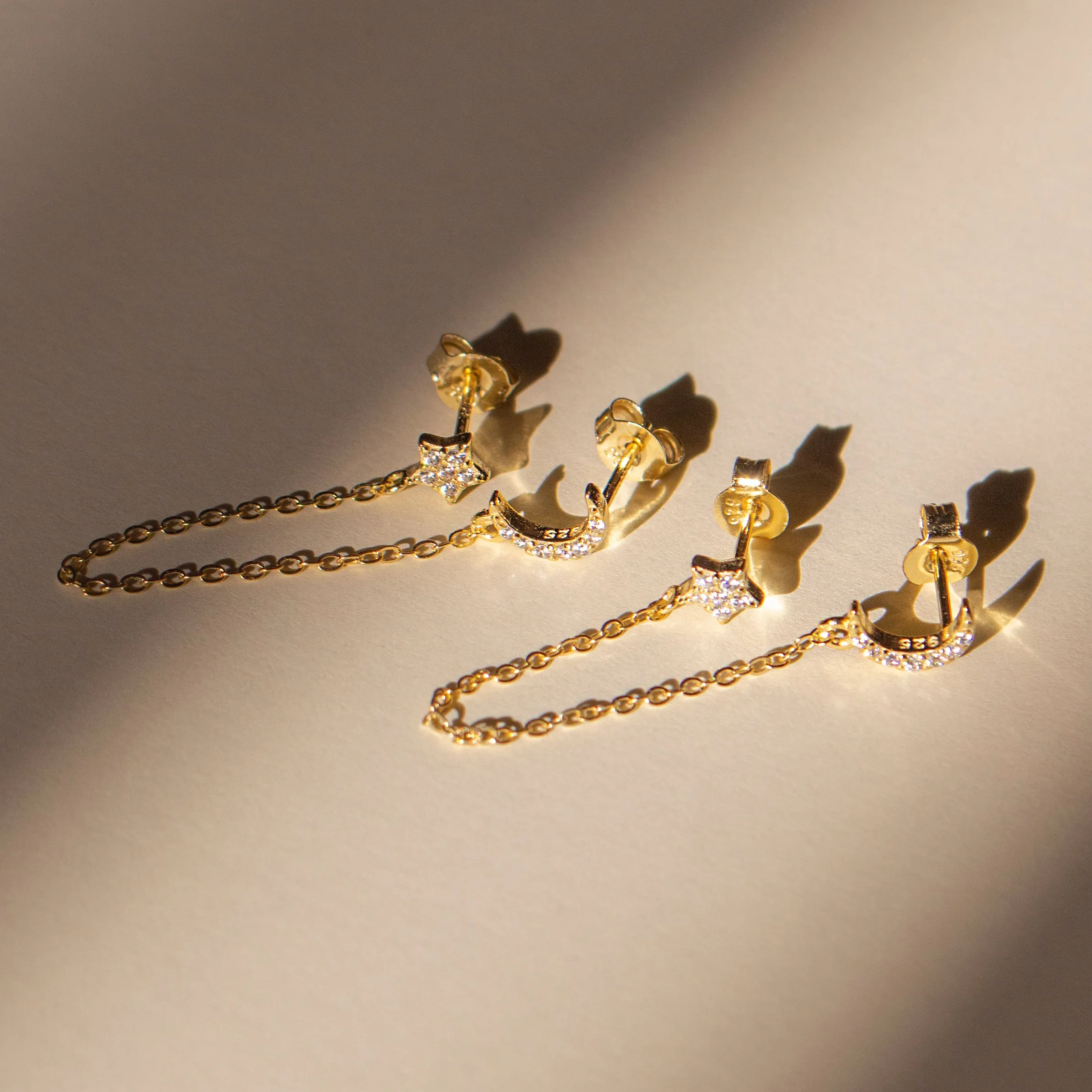 DREAMER CHAIN STUDS GOLD