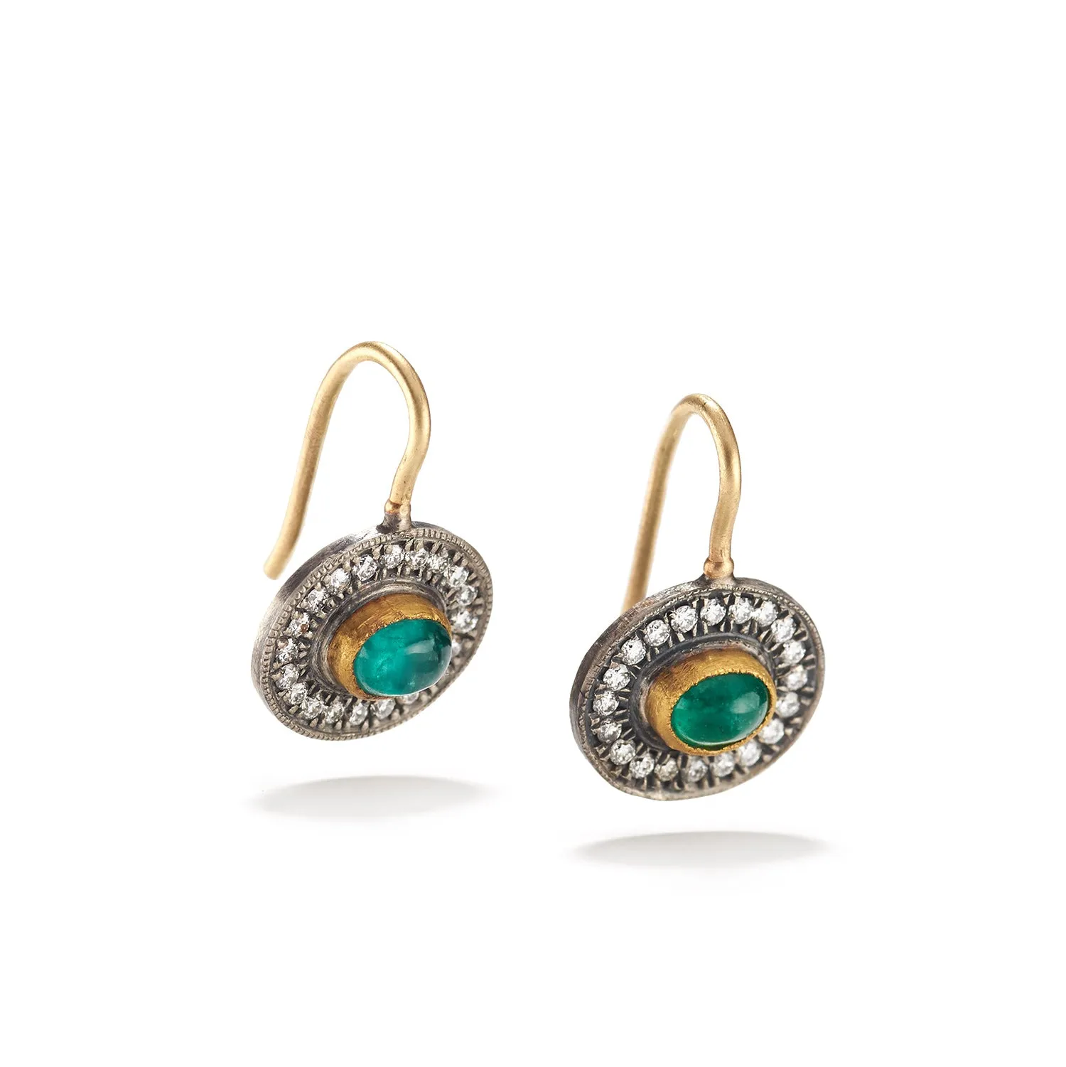 Emerald and Diamond Earrings