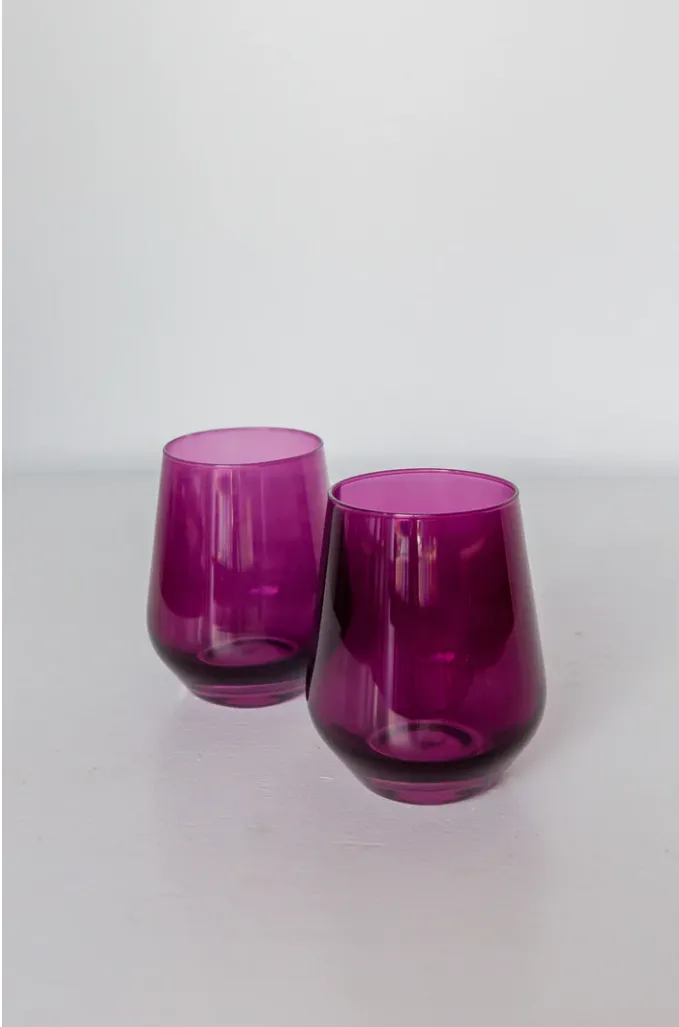 Estelle Colored Glass Stemless Set/2