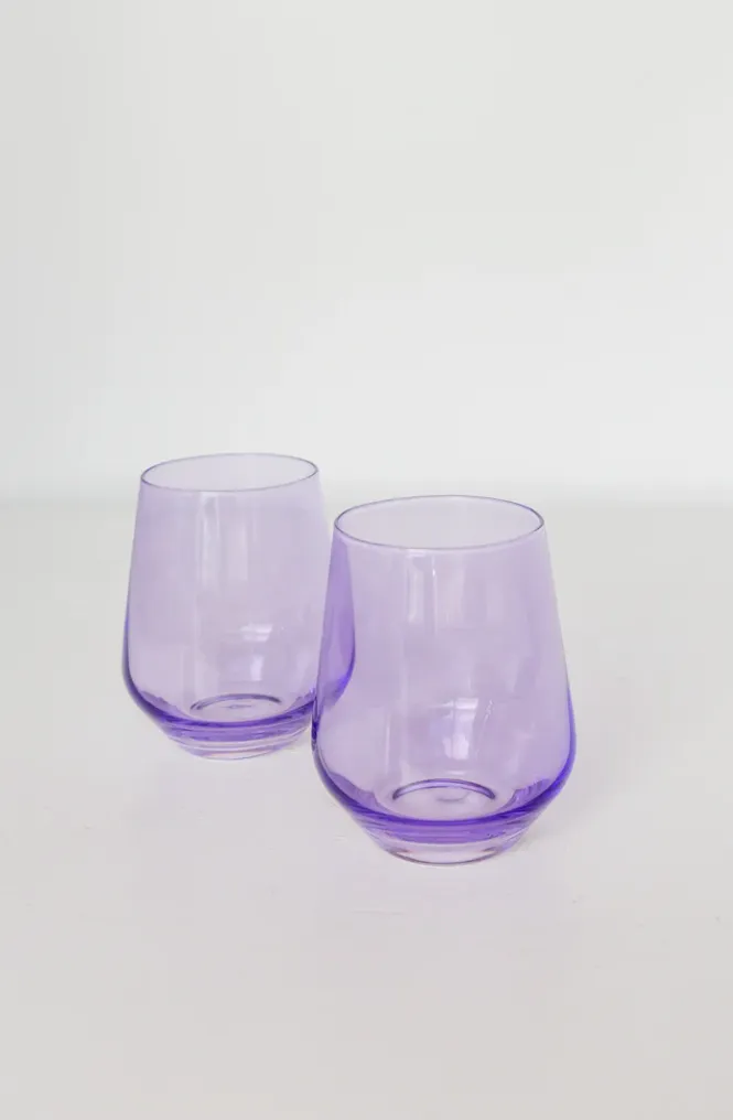 Estelle Colored Glass Stemless Set/2