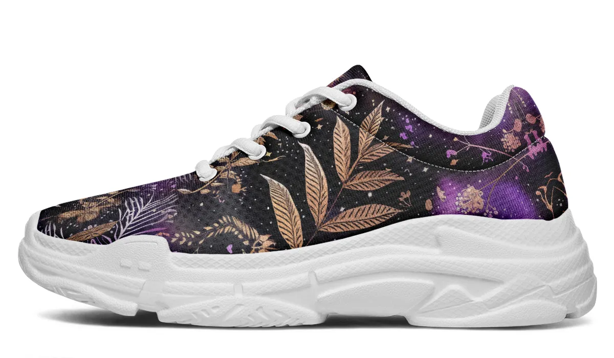 Galactic Bloom Chunky Sneakers - Light Breathable and Comfortable Sports Shoes with Platform Soles