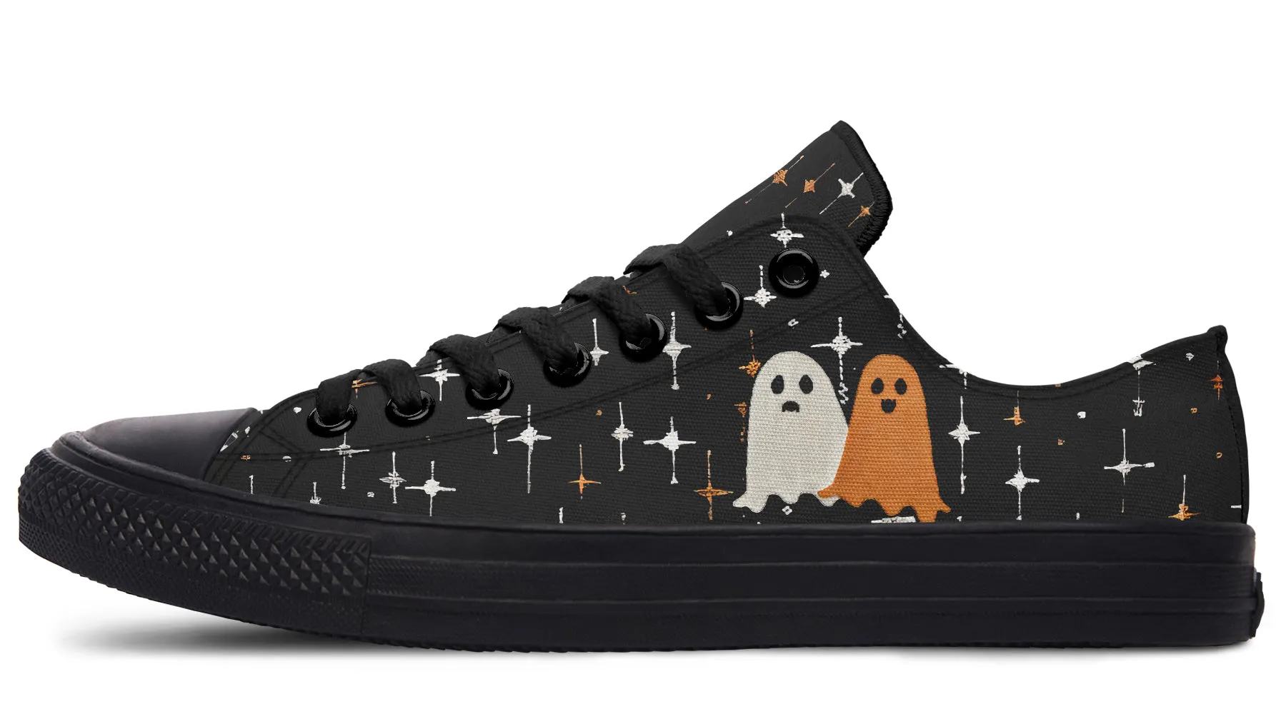 Ghost Besties Low Tops - Classic Premium Canvas Shoes with Comfortable and Durable Soles