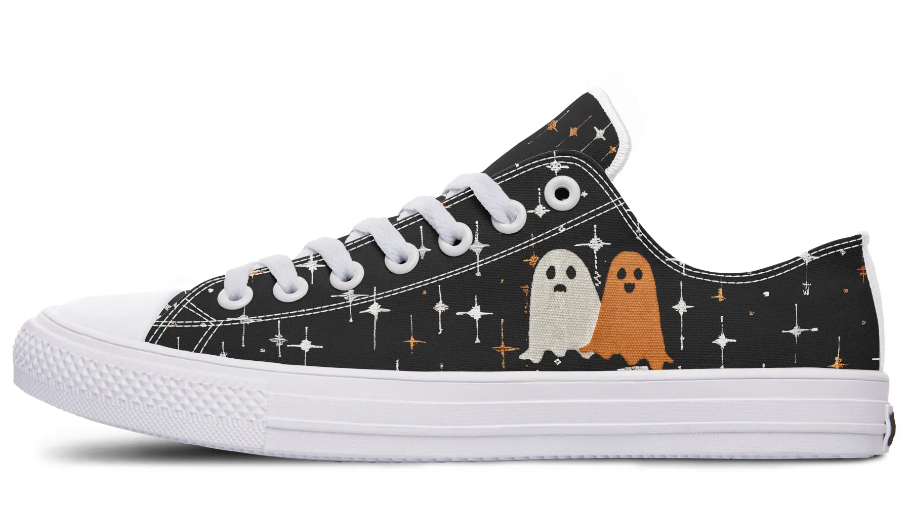 Ghost Besties Low Tops - Classic Premium Canvas Shoes with Comfortable and Durable Soles