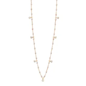 Gigi Supreme Classic 7 Diamond Necklace, Opal, Rose Gold, 19.7"