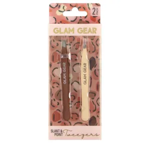 GLAMGEAR Slant And Point Set de Pinzas Crema Con Café