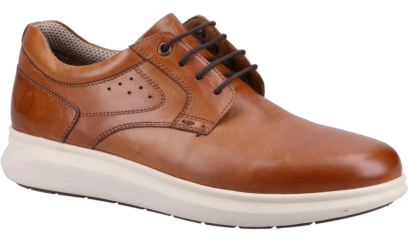 Hush Puppies Brett Mens Leather Lace Up Trainer