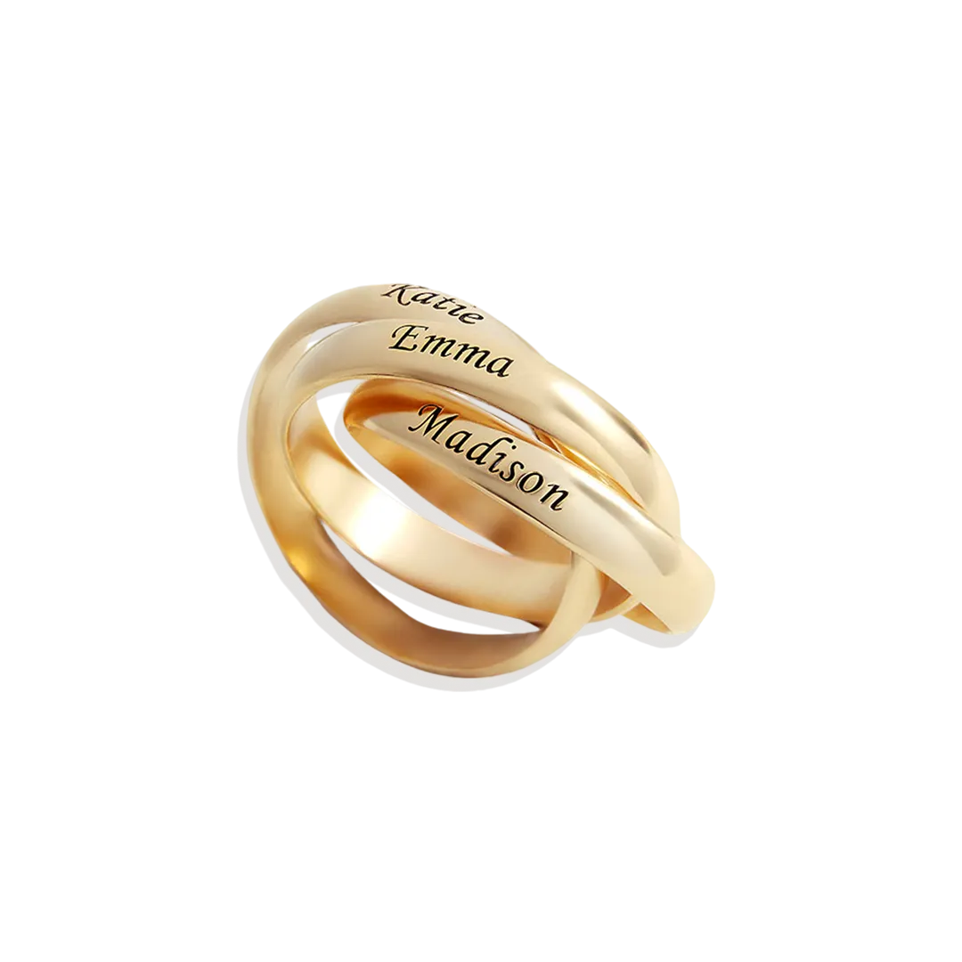 Interlocking Engraved Ring