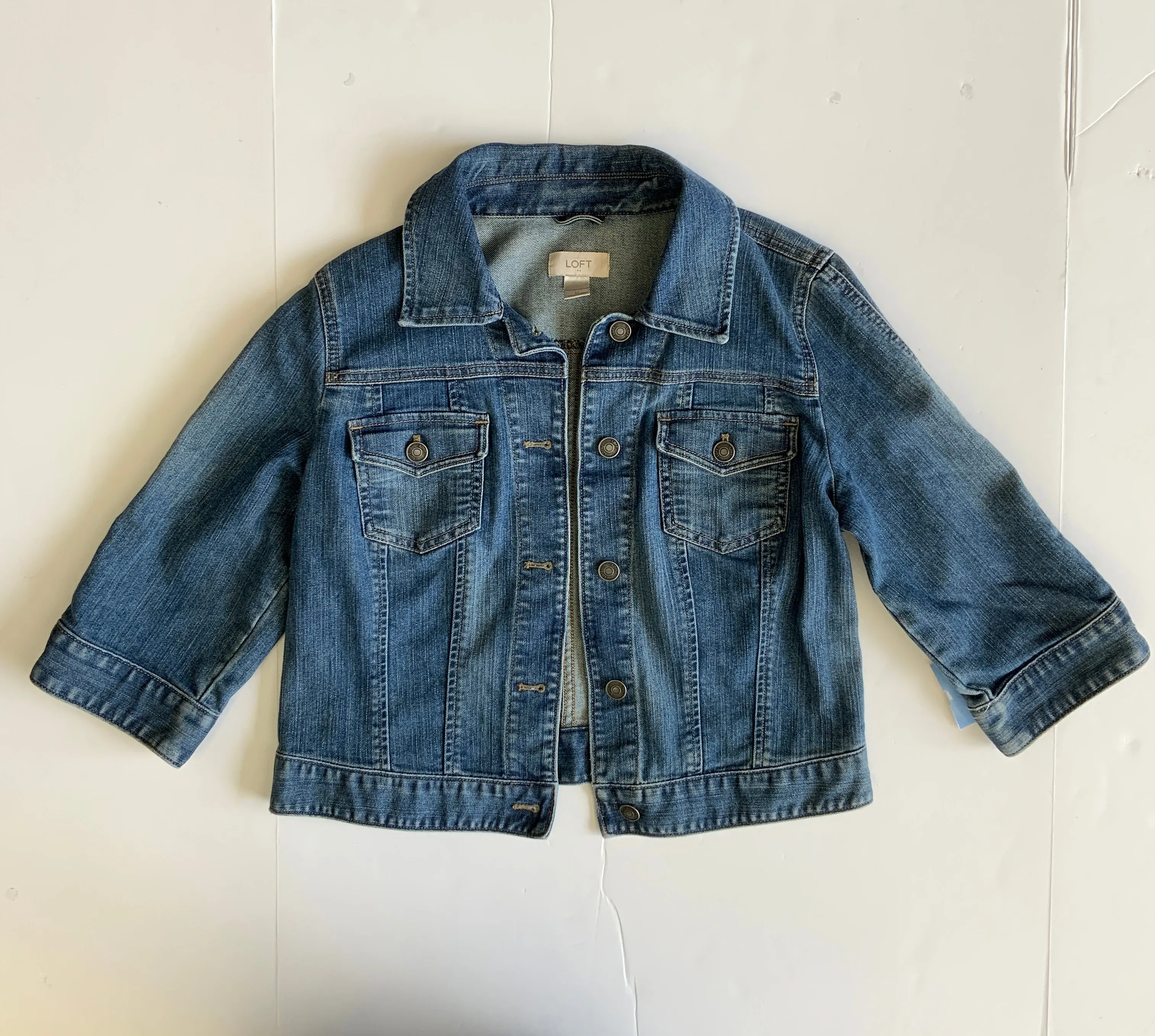 Jacket Denim By Loft  Size: M