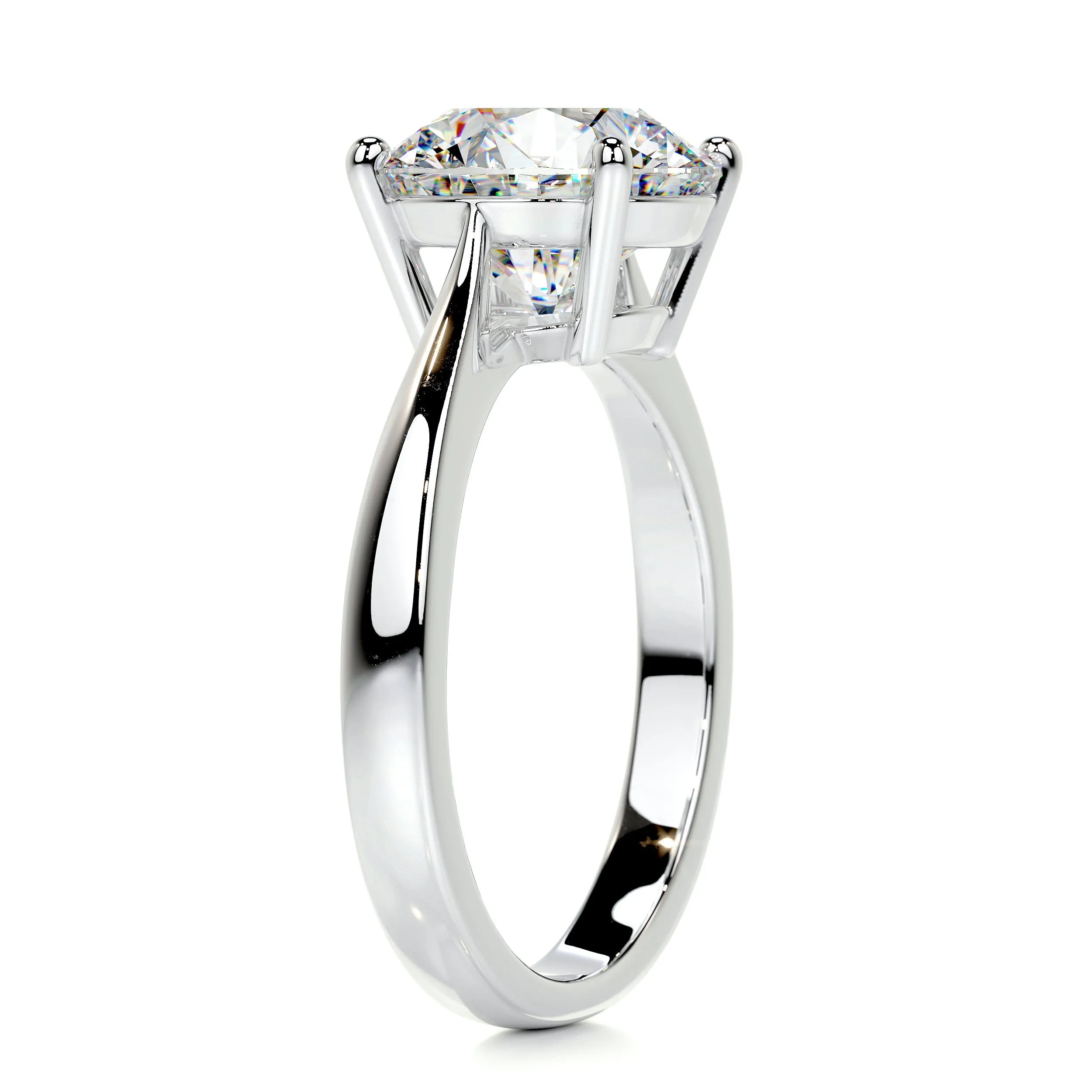 Kate Moissanite Ring   (2.5 Carat) -14K White Gold (RTS)