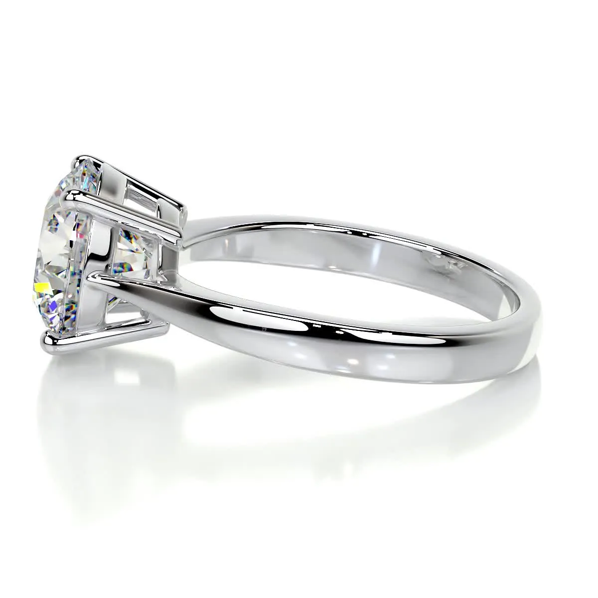 Kate Moissanite Ring   (2.5 Carat) -14K White Gold (RTS)