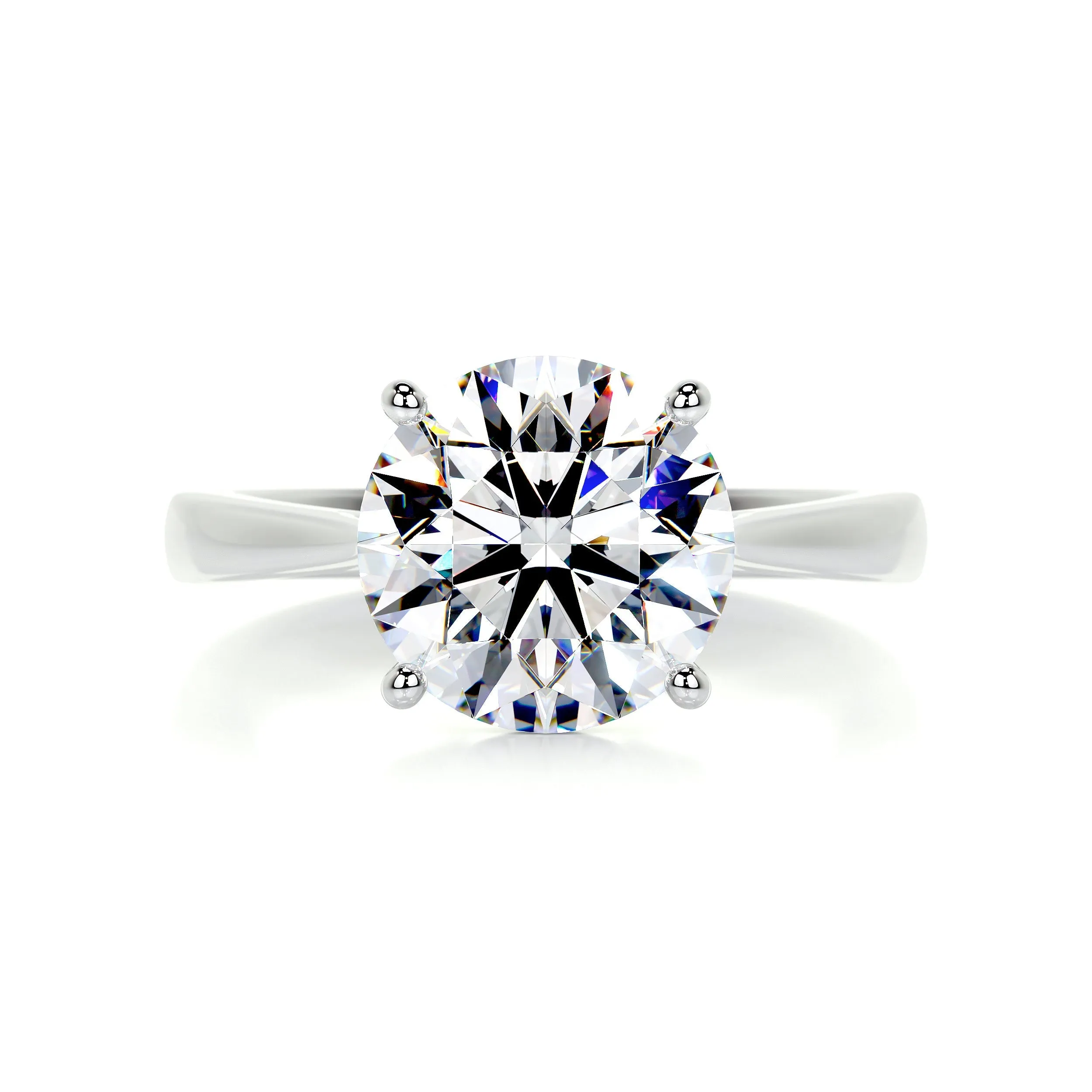 Kate Moissanite Ring   (2.5 Carat) -14K White Gold (RTS)