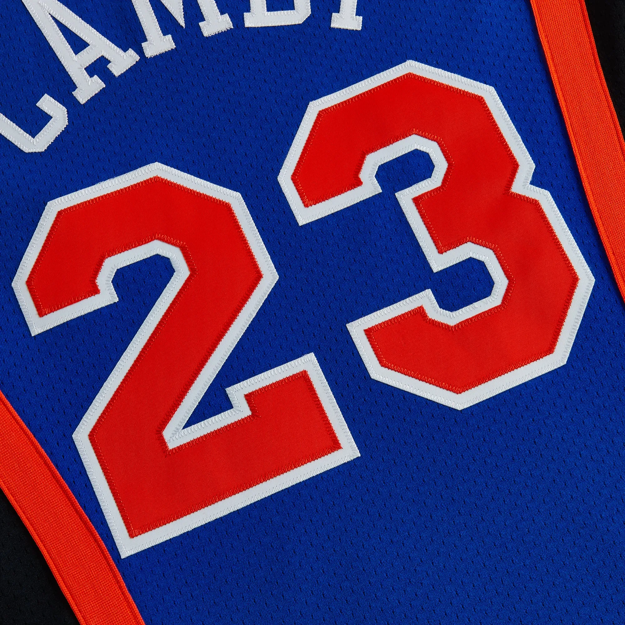 Kith and Mitchell & Ness for the New York Knicks Marcus Camby Jersey - Knicks Blue / Knicks Orange