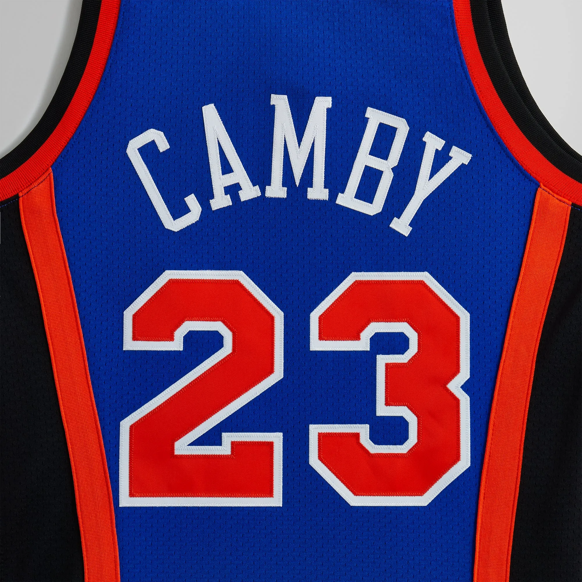 Kith and Mitchell & Ness for the New York Knicks Marcus Camby Jersey - Knicks Blue / Knicks Orange