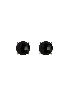 Landon Black Onyx Silver Earrings