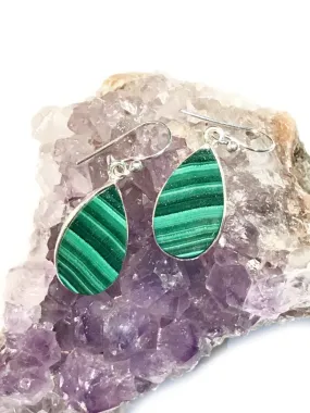 Malachite Teardrop Dangles