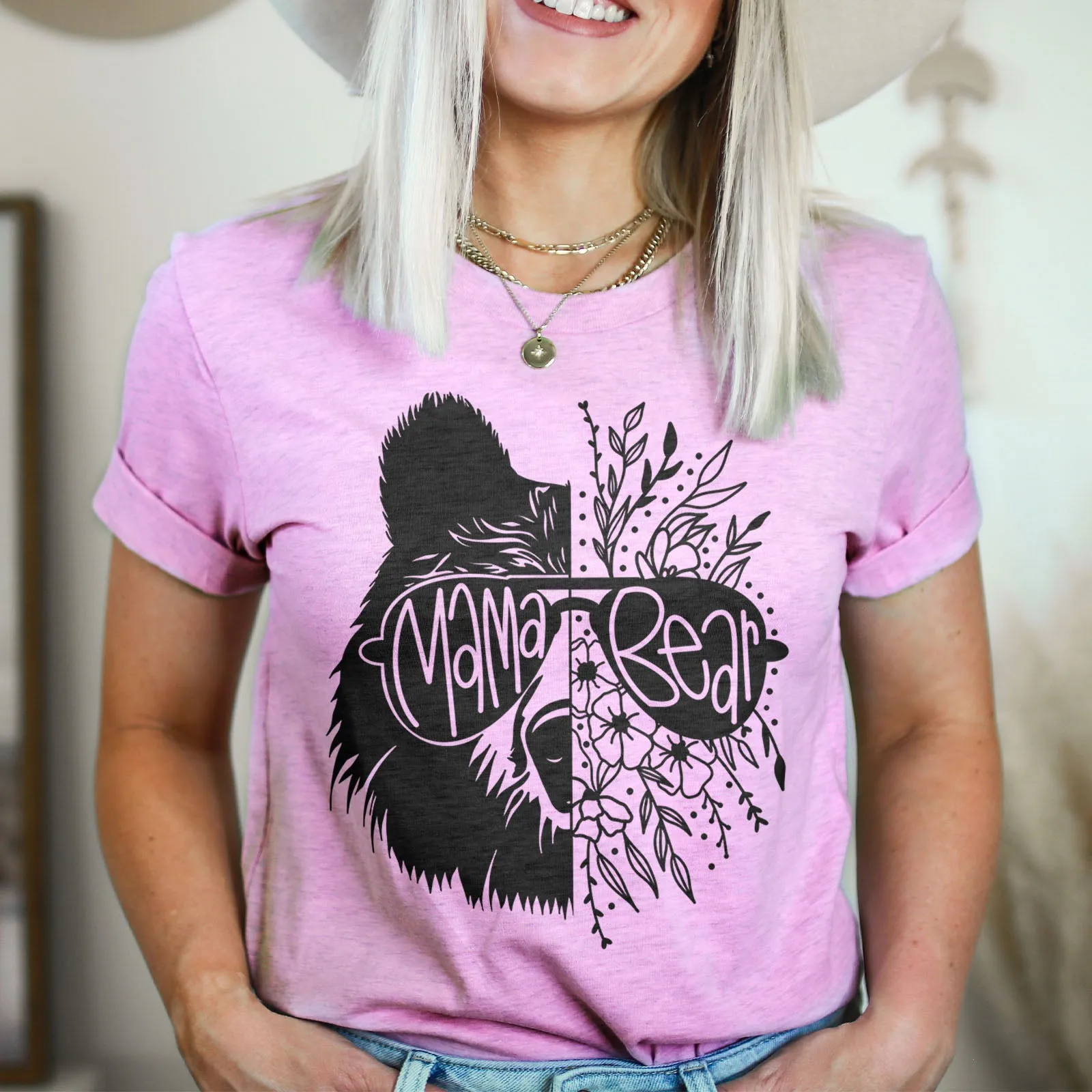 Mama Bear and Flowers Tee