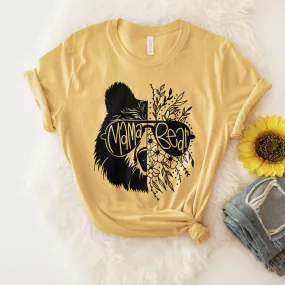 Mama Bear and Flowers Tee