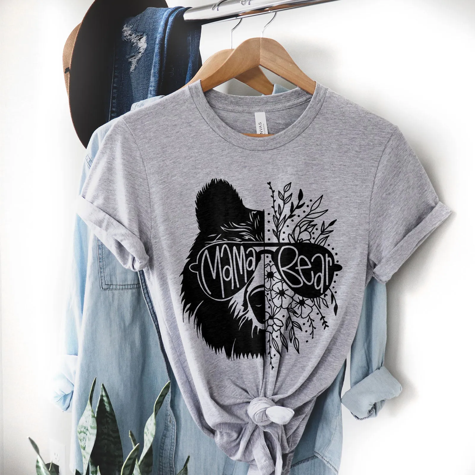 Mama Bear and Flowers Tee