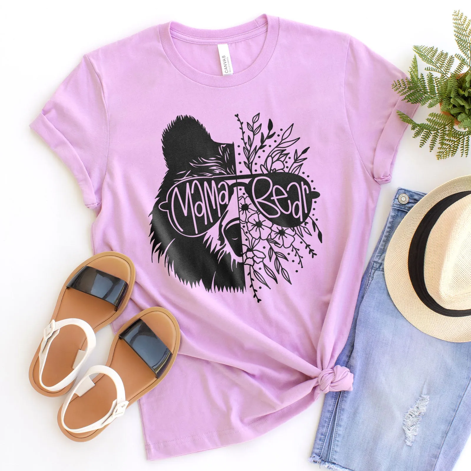 Mama Bear and Flowers Tee