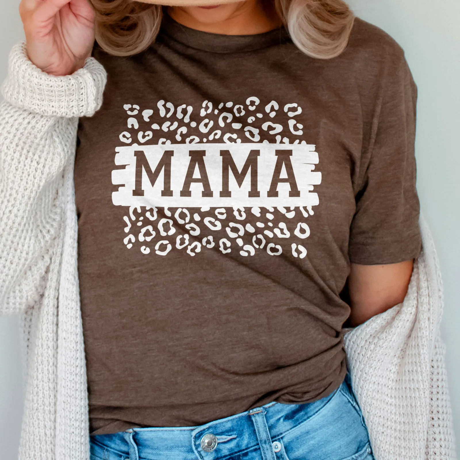 Mama Leopard Block Tee