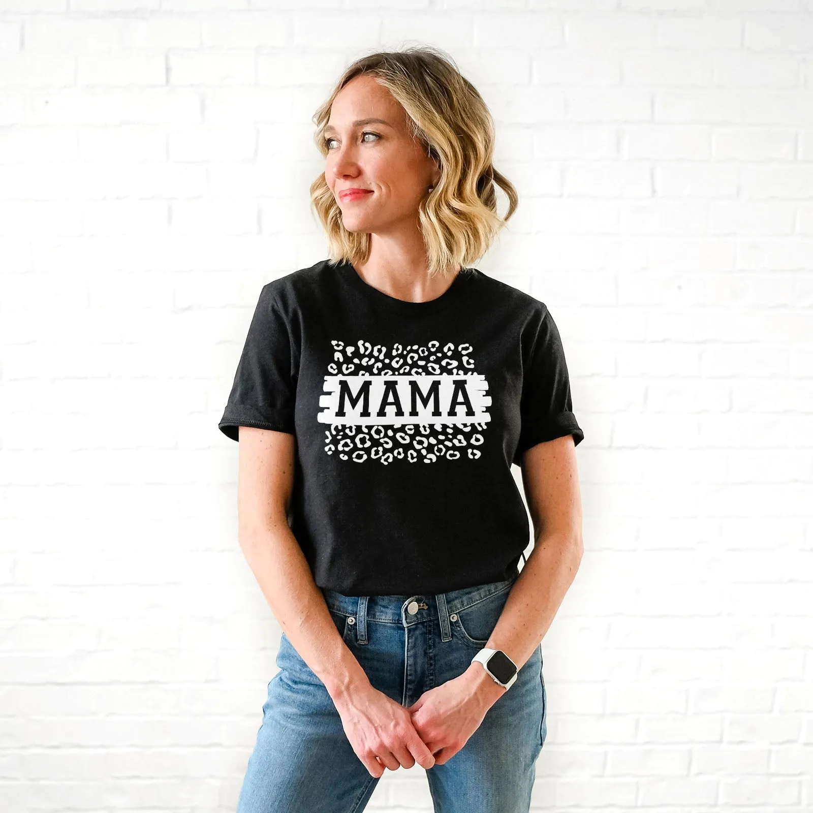 Mama Leopard Block Tee