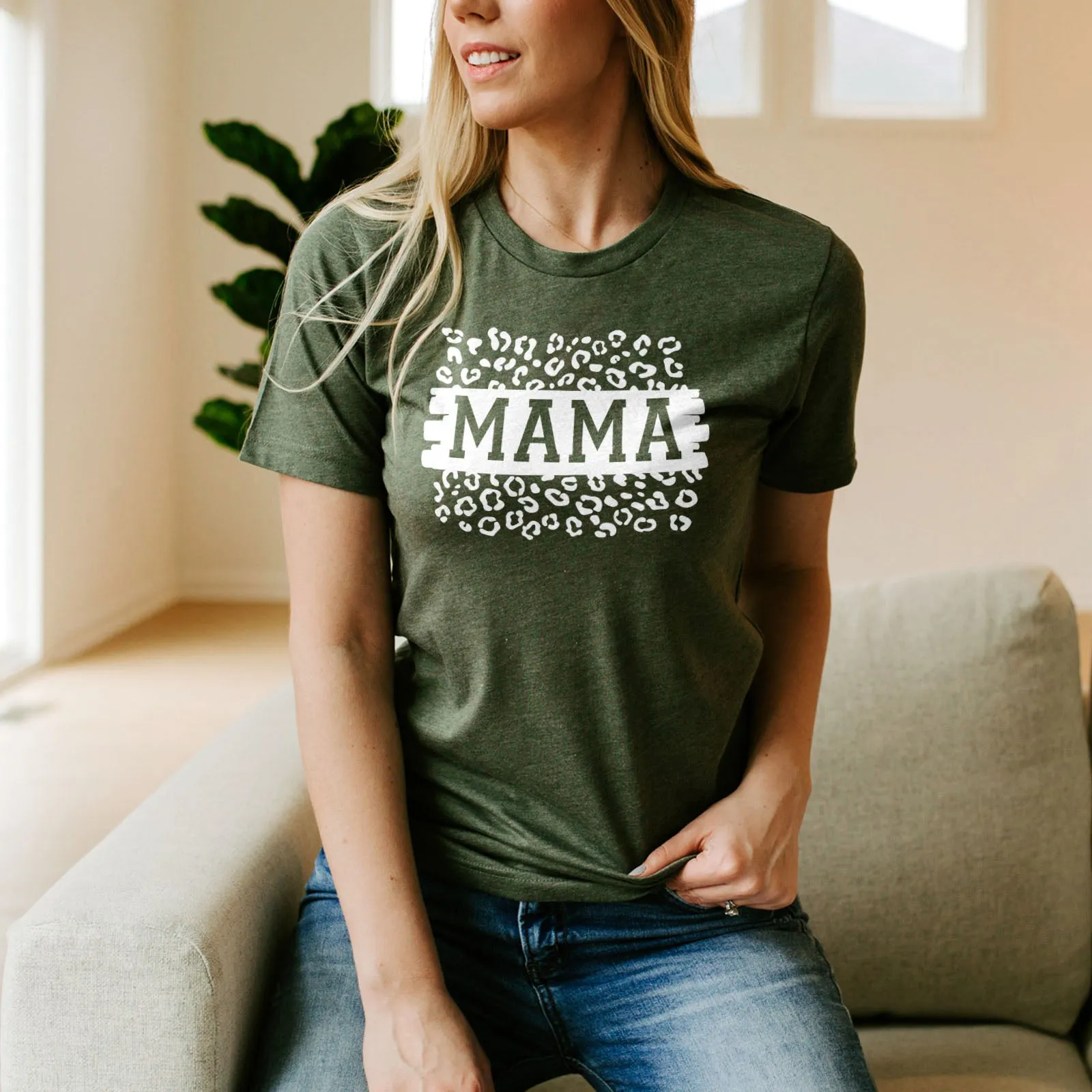 Mama Leopard Block Tee