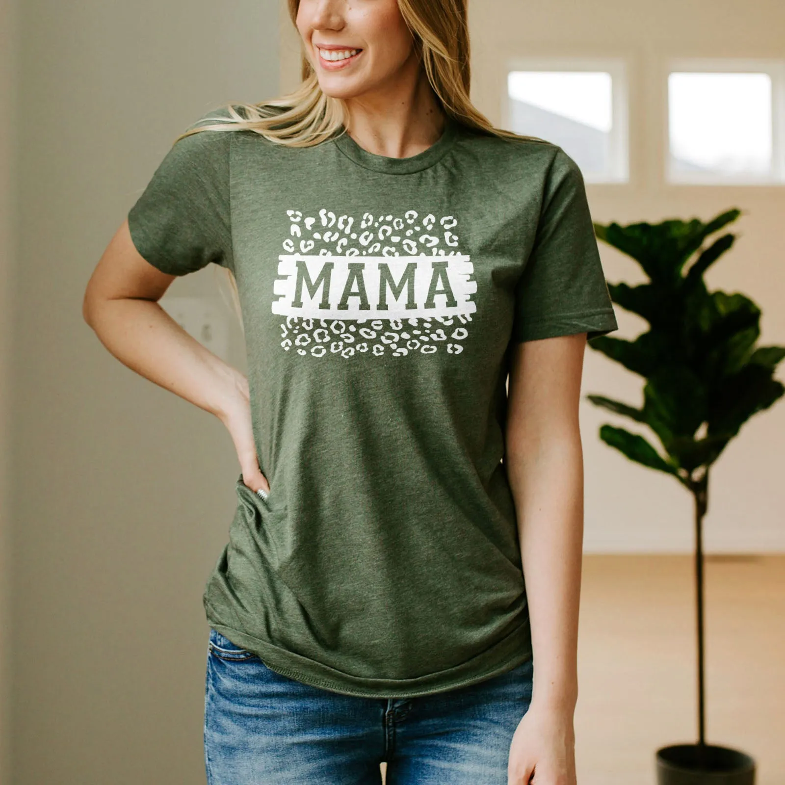 Mama Leopard Block Tee