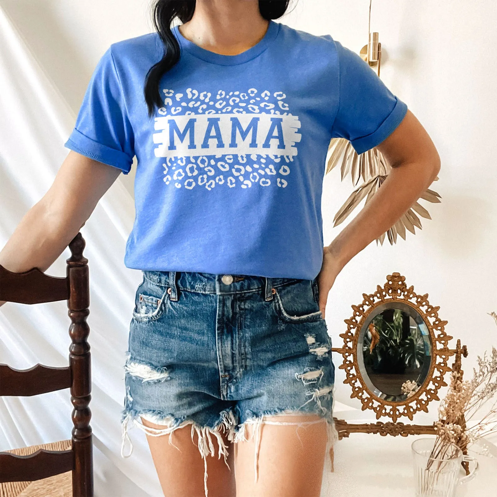 Mama Leopard Block Tee